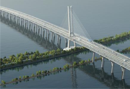 The Samuel de Champlain bridge opens to traffic